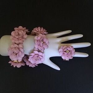 🆕pink roses bracelet set